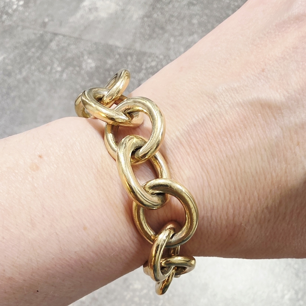 Vintage Ralph Lauren Chunky Gold Link Bracelet